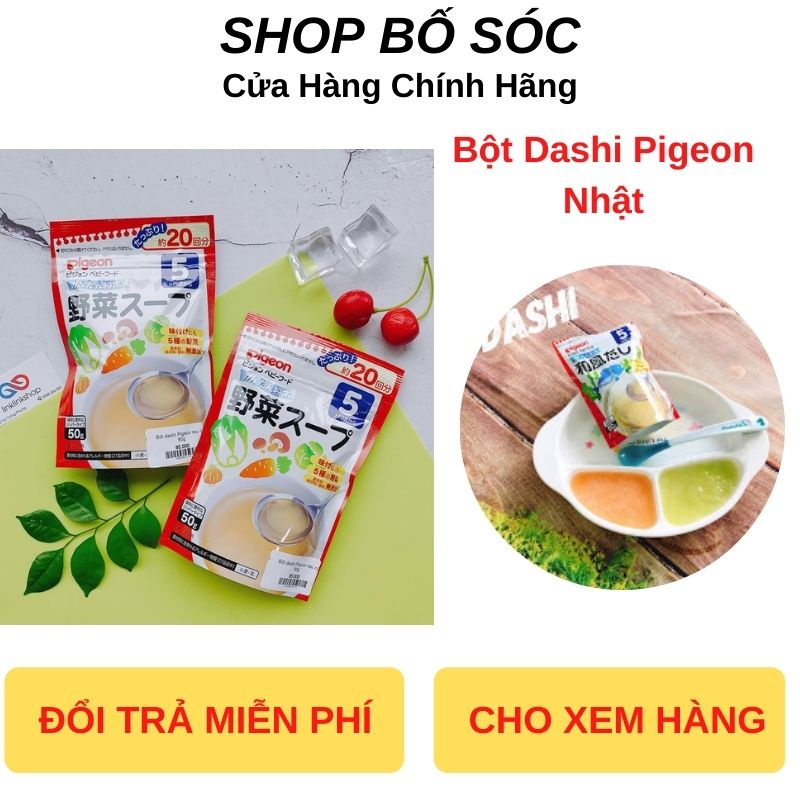 Bột Dashi Pigeon Nhật [FREESHIP] Bột Dashi Pigeon Nhật cho bé ăn dặm (date mới nhất)