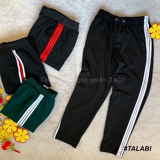 Quần Thể Thao 3 Sọc Co Giãn Ống Suông, quần jogger nam, quần dài nam bền xịn, chất lượng Talabishop
