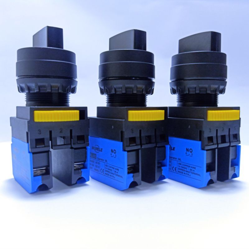 Công Tắc Xoay 3 Vị Trí,Chuyển Mạch 3 Vị Trí  Cao Cấp MORELE Phi 22 Tiếp Điểm Đồng Mạ Bạc 85%