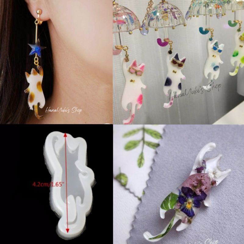 Khuôn bé mèo xinh dễ sử dụng trong sáng tạo Resin Handmade