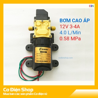 Bơm tăng áp mini 12v áp lực cao - máy bơm nước mini 12v - 0.58mpa