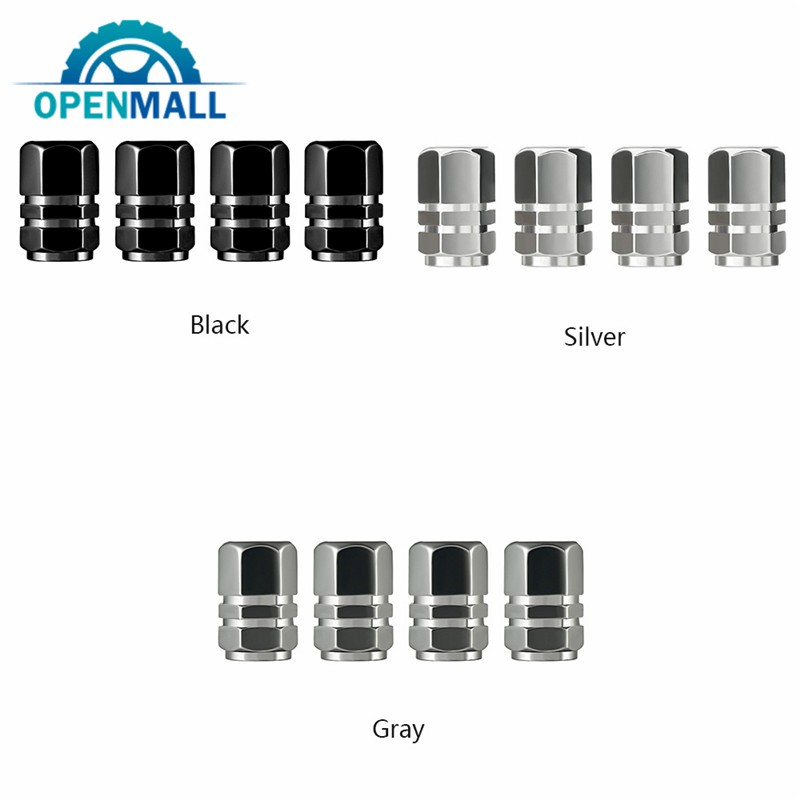 Set 4 nắp đậy van lốp xe hơi bằng hợp kim nhôm