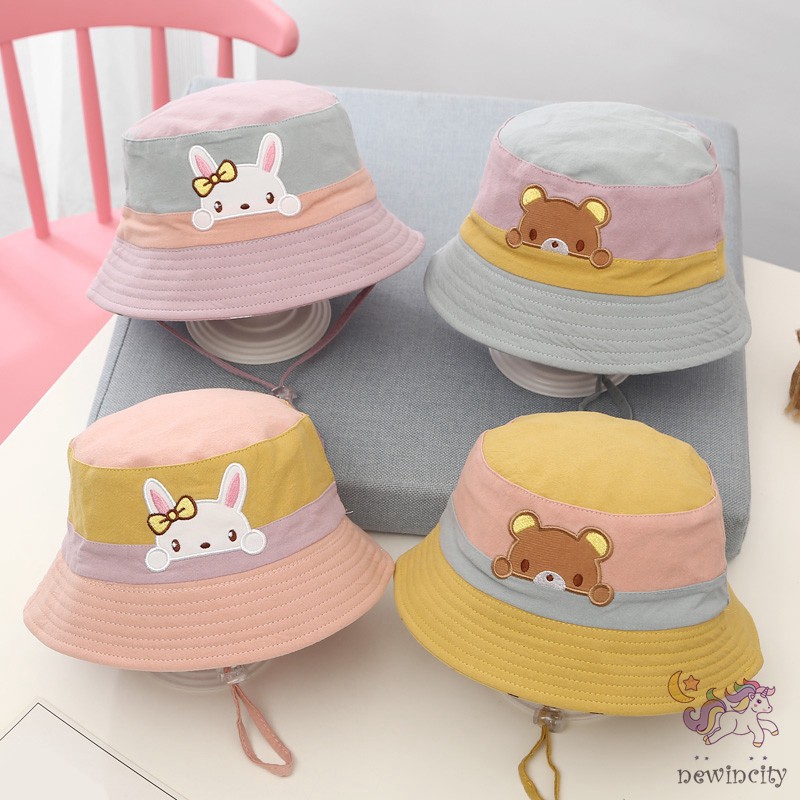 Mũ vành tròn kiểu hoạt hình dễ thương phong cách hàn quốc cho bé