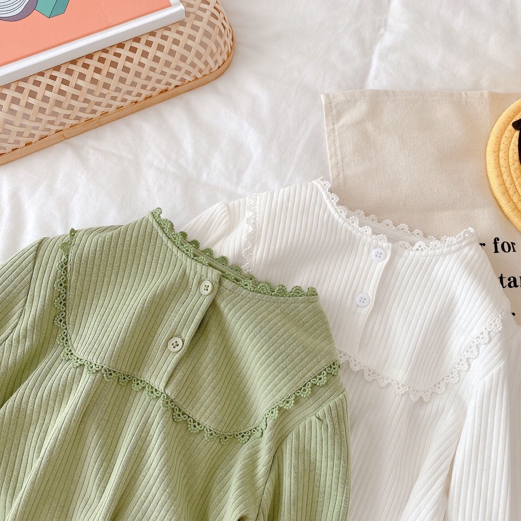 Áo Thun Cotton Tay Dài Phong Cách Nhật Hàn Thời Trang Mới 2022 Dành Cho Bé Gái