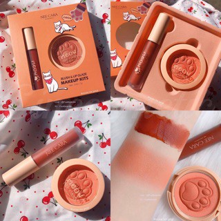 Set son môi và phấn mắt Neecara Eyeshadow & Lipstick N402