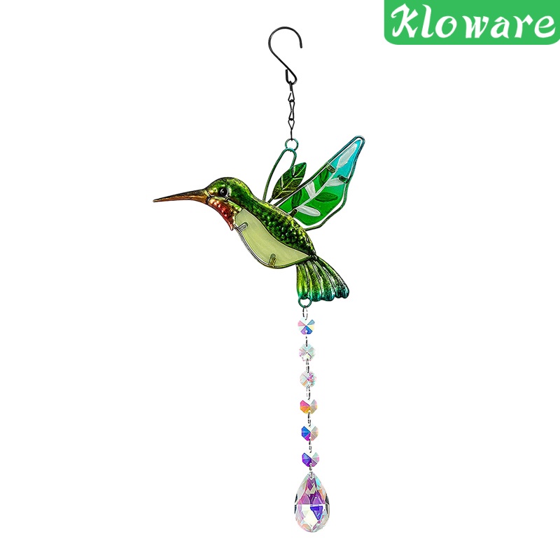 Suncatcher thiết kế hình chim đính quả cầu thủy tinh pha lê trong suốt trang trí cửa sổ làm quà tặng trang trí