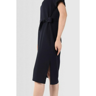 Đầm Suông Thắt Eo E.studio Lụa Cát (*Navy)