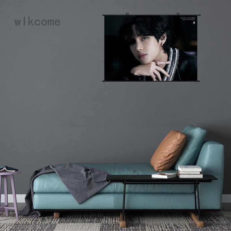 Tranh Vải Lụa Treo Tường Hình Bts 20x30cm Trang Trí Phòng Ngủ