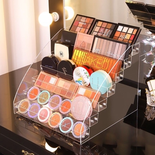 (Hàng Mới Về) Khay Đựng Phấn Mắt / Son Môi Bằng Acrylic Trong Suốt 24 Giờ Tiện Dụng