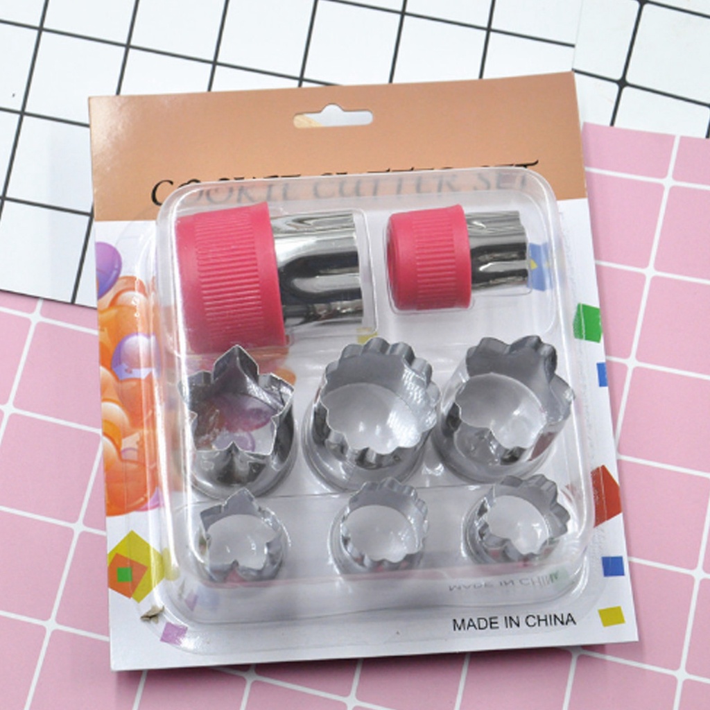 Bộ khuôn dập cắt rau củ quả tạo hình 8 món, chất liệu inox không gỉ tienich247