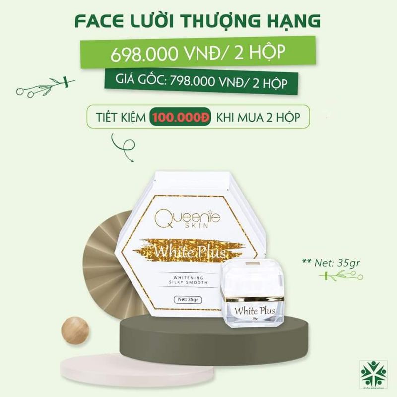Face "Lười" thượng hạng Queenie Skin 35gr dưỡng trắng căng da