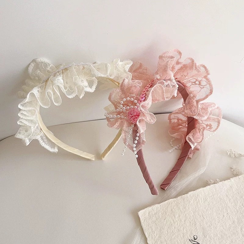 Cài ren nhúng phong cách Lolita dễ thương cho bé