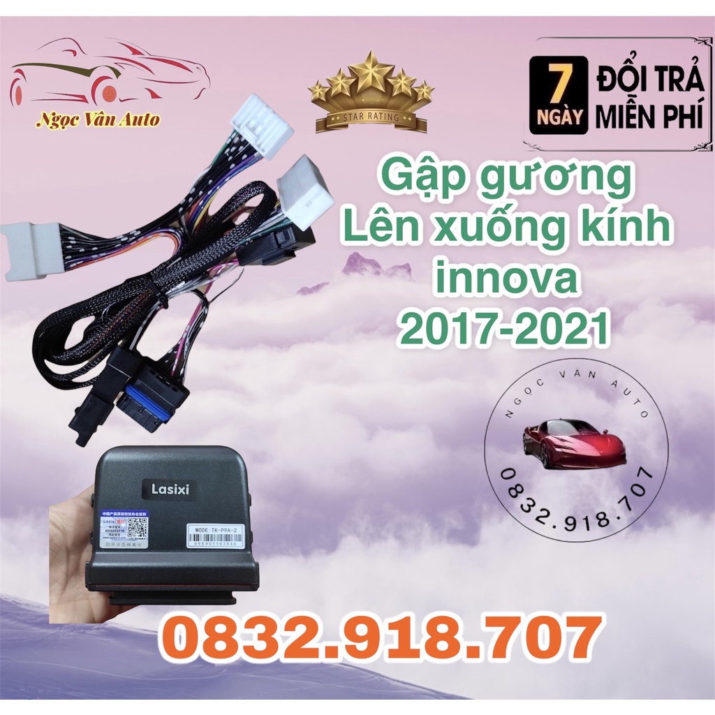 Tự Động Gập Gương Lên Xuống Kính Toyota innova 2017 - 2021 Hãng Lasixi