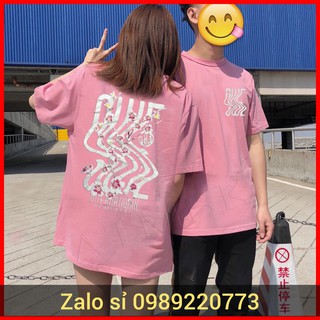Áo thun tay lỡ unisex swe pink