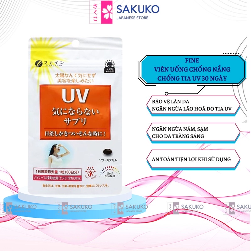 Viên uống chống nắng UV Care Plus 30 ngày 30 viên-[Hàng Nhật Nội Địa]