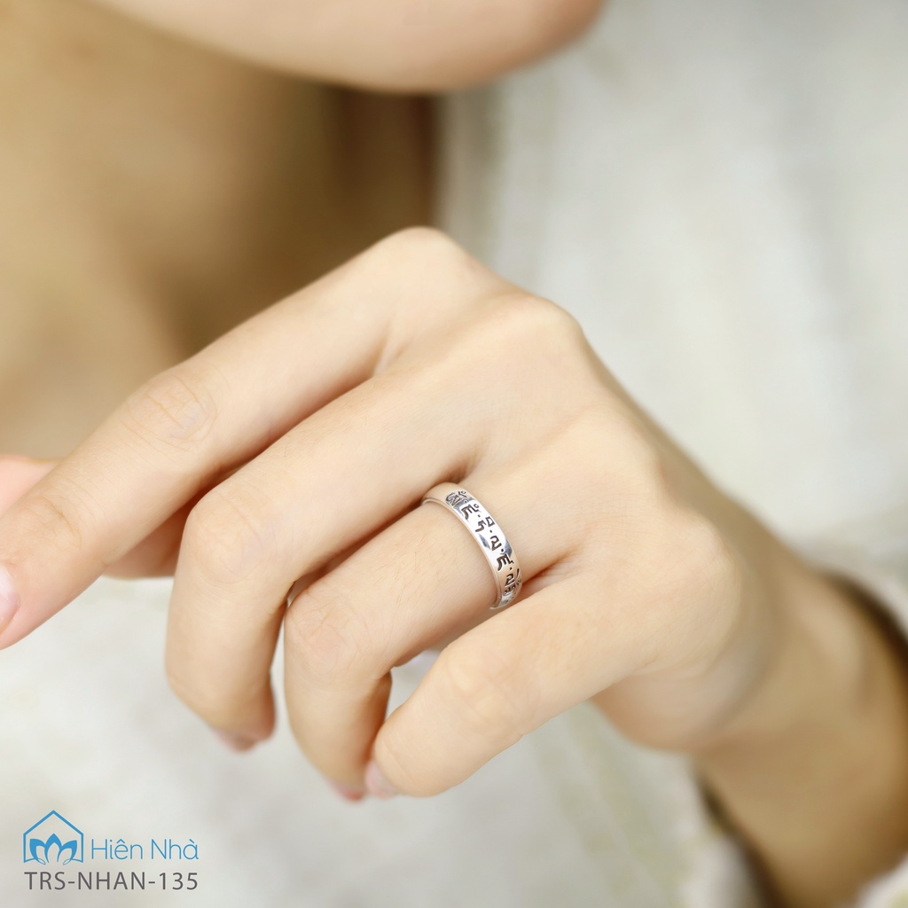 Nhẫn khắc chú Zambala  - Trang sức Phật Giáo