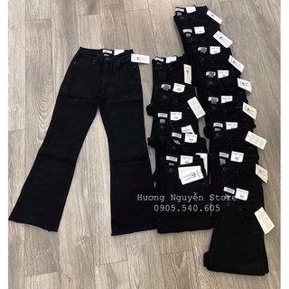 quần jeans loe đen 9 tất