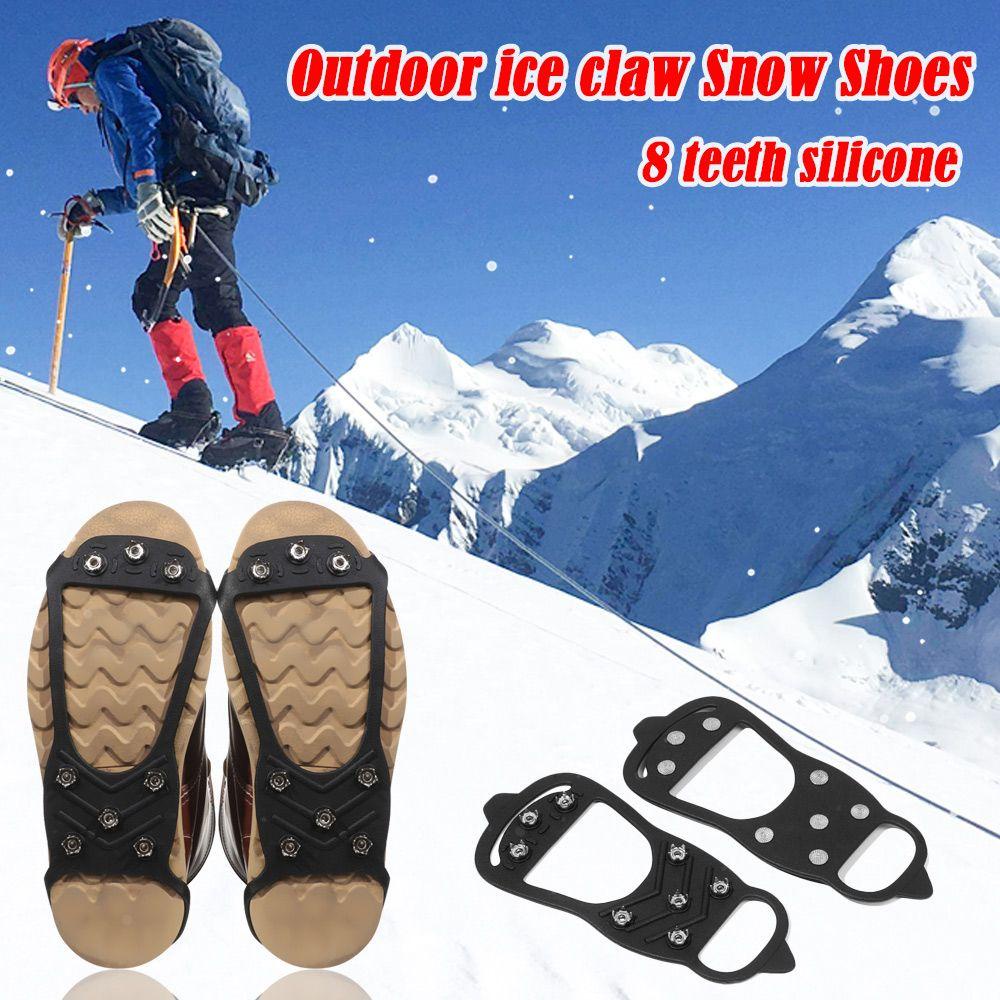 1 Cặp Kẹp Đá 8 Răng Chống Trượt Tiện Dụng Cho Các Hoạt Động Thể Thao Ngoài Trời