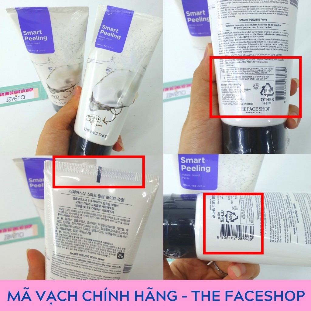 Tẩy tế bào chết The Face Shop White Jewel Peeling Hàn Quốc nam, nữ 120ml - ZAVENCI Official