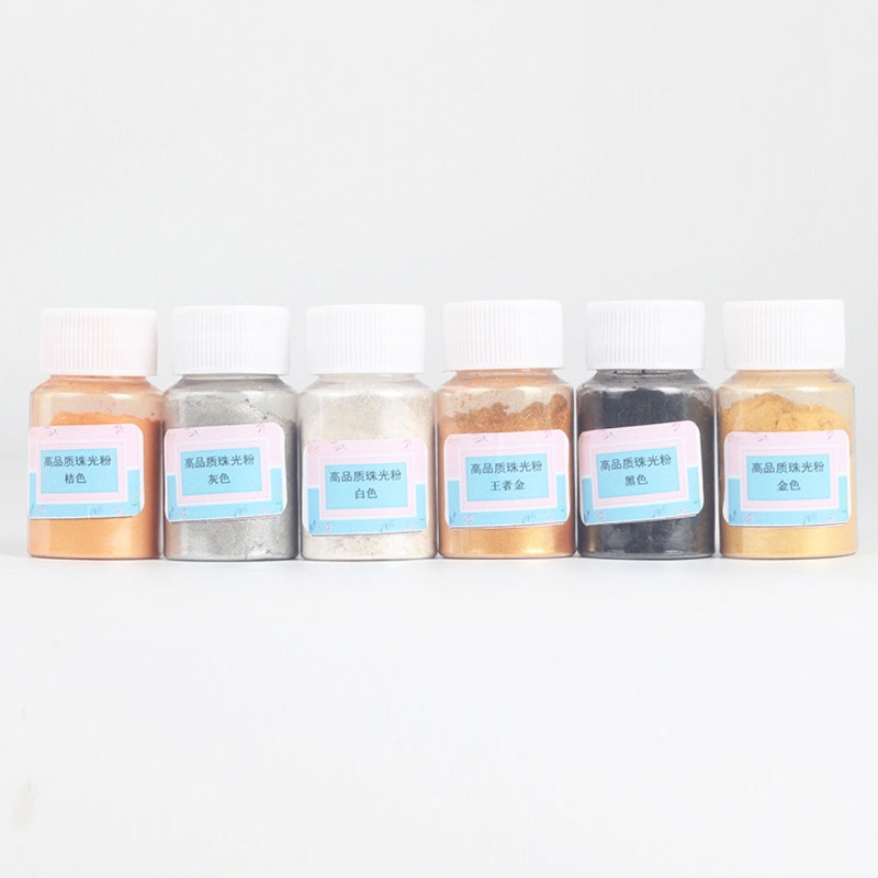 Phấn Mica 6 Màu 10g Hiệu Ứng Ánh Kim Sắc Tố Cao