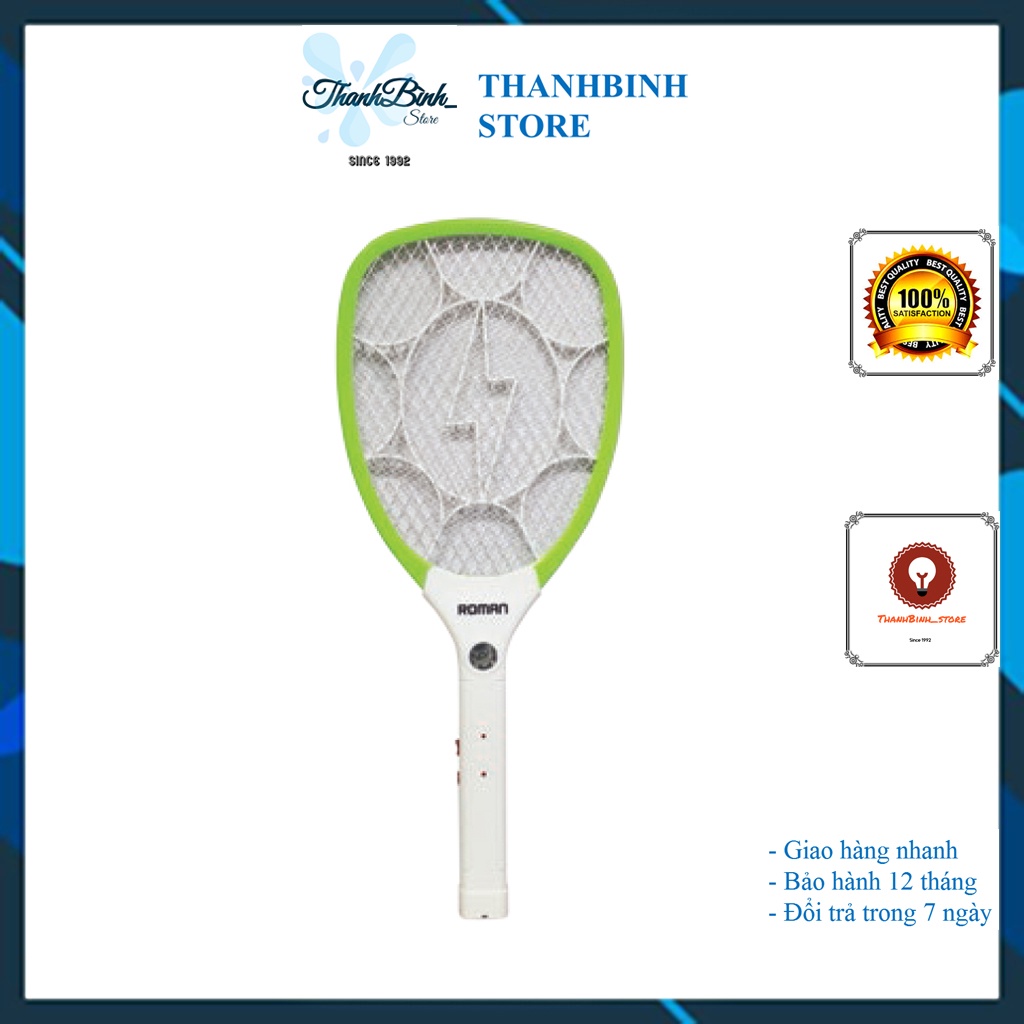VỢT MUỖI ROMAN PIN 500 mAh- SIÊU MẠNH/ CHÍNH HÃNG