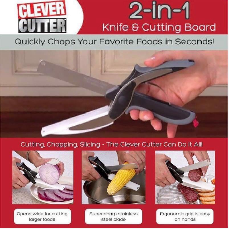 DAO/KÉO ĐA NĂNG 2 TRONG 1 CLEVER CUTTER 2-IN-1  - SmartShop