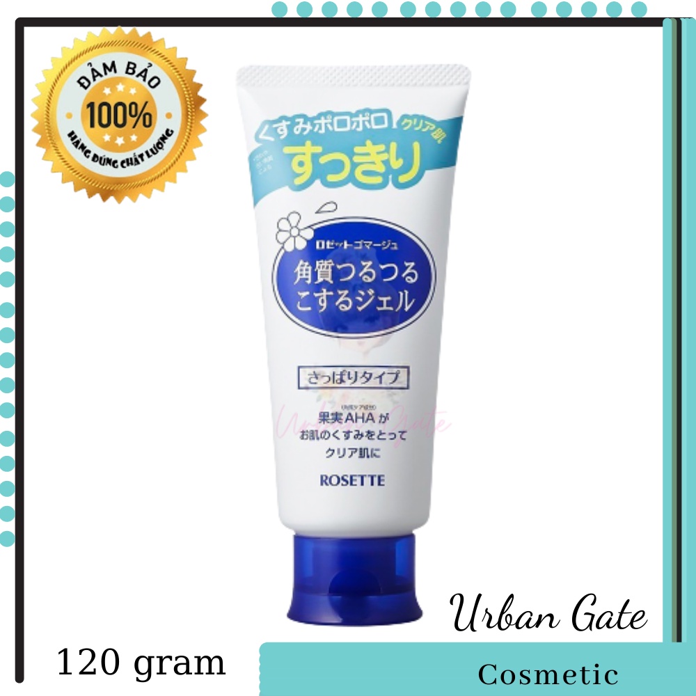 Kem tẩy tế bào chết ROSETTE cho da thường và nhờn 120g Dạng gel [Có sẵn]