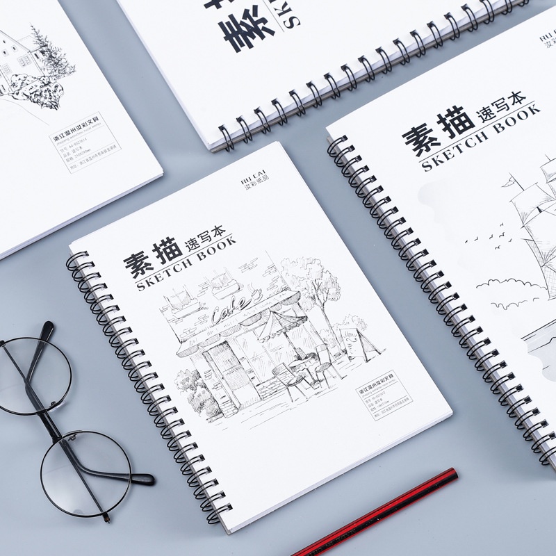 Sổ vẽ màu chì, màu nước A5 định lượng 16GSM