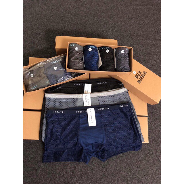 Quần Lót Nam Boxer Thông Hơi Cạp Nhỏ Thoáng Khí, Co Giãn Cao Cấp QN01