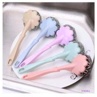 Bàn chải đánh bóng chà rửa chảo phụ kiện làm sạch các dụng cụ nấu bếp màu sắc ngẫu nhiên