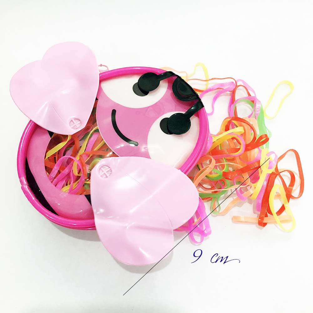 Túi thun cột tóc màu kèm túi nhựa có dây kéo DTOnline