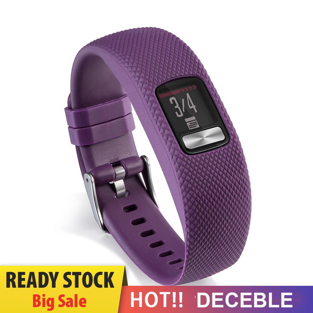 Deceble Replacement Silicone Wrist Band Bracelet Strap for Garmin VivoFit 4 Watch