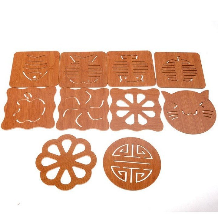 Miếng Lót Nồi Bát Đĩa Bằng Gỗ Sang Chảnh 14,5cm - 88036