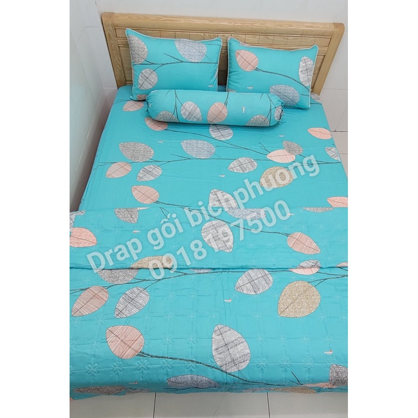 Bộ Drap Cotton Thắng Lợi Kèm Mền Chần Gòn 5 món {chuẫn logo}inbox chọn màu | BigBuy360 - bigbuy360.vn