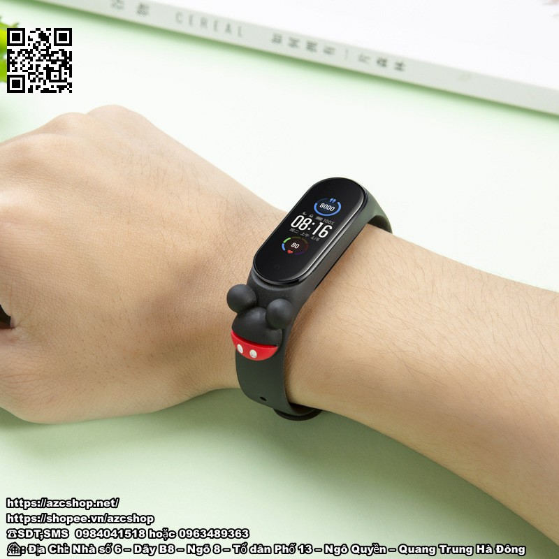 Dây Miband 3 4 Mickey Style Disney (Siêu Rẻ)