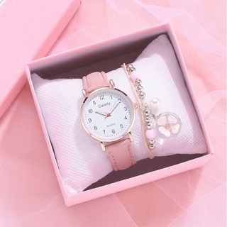 Đồng Hồ Vòng Tay Dây Da Kèm Hộp