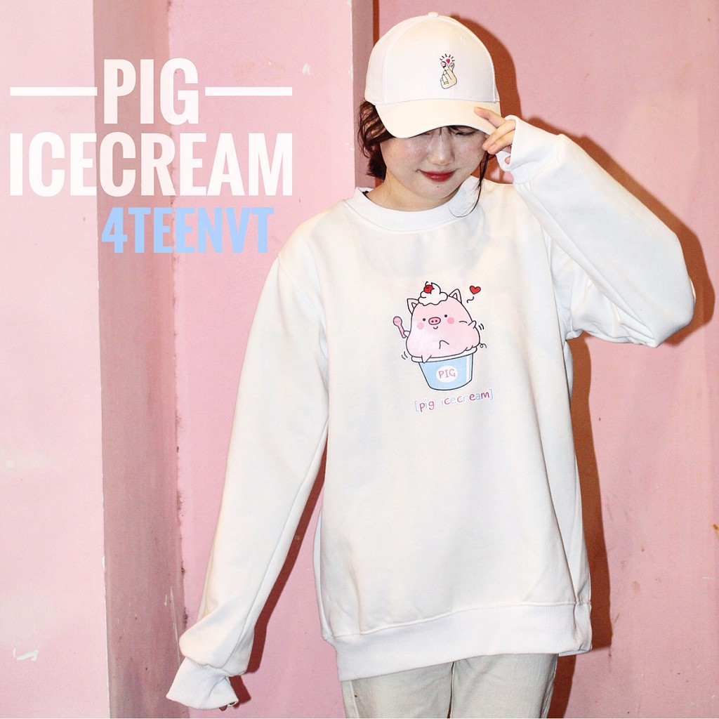 [SWEATSHIRT] PIG ICECREAM