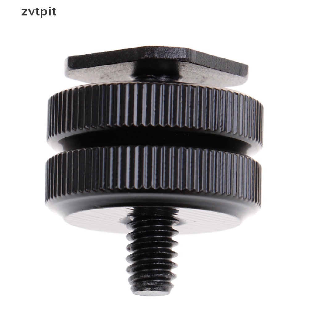 [ZVPT] 1/4 inch dual nut tripod mount screw to flash camera hot shoe adapter DSF
