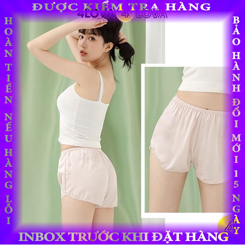 Quần đùi nữ mặc nhà lụa satin cao cấp 4LOVA mềm mại, quyến rũ buiduc