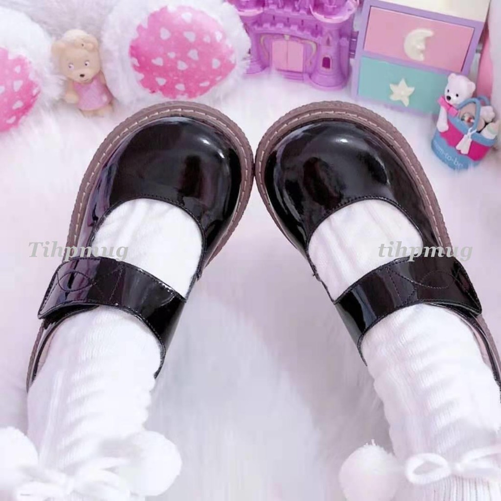 Giày búp bê đính nơ phong cách Lolita Size lớn 35-43 41 42