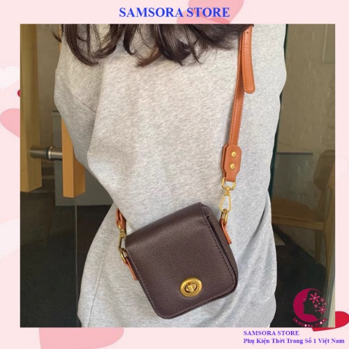 Túi xách đeo chéo nữ da cao cấp sang trọng thời trang hàn quốc da mềm Samsora store -TDC2121