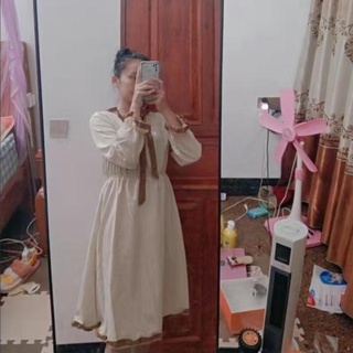 Váy vintage nơ tiểu thư