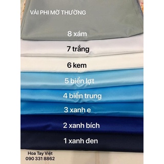 Vải phi mờ thường 40k/m, khổ 1.5m