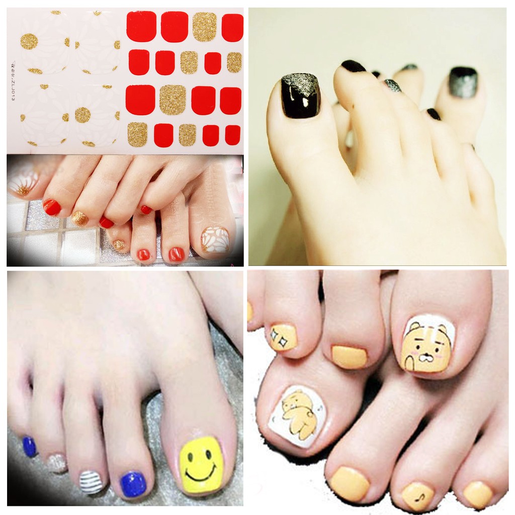 Miếng dán móng chân - Nail Wraps (22 miếng dán khô)