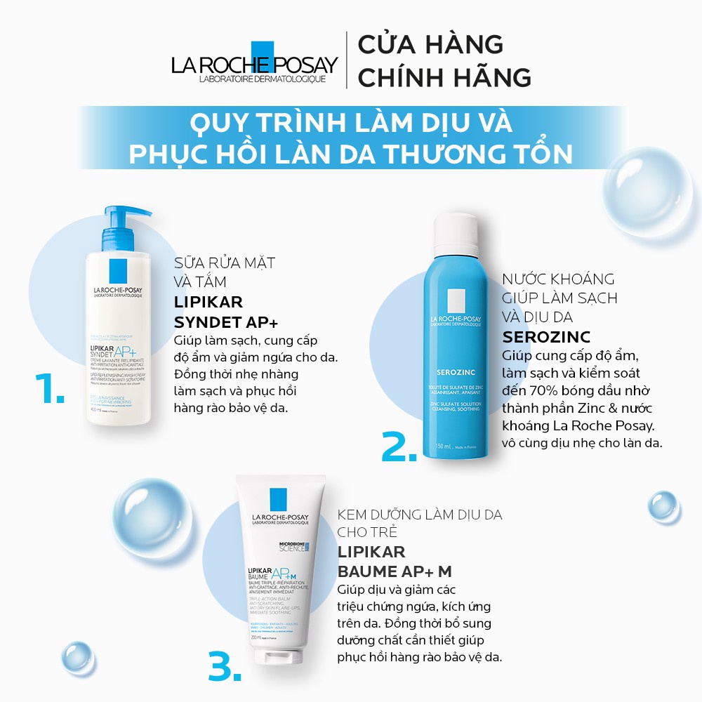 Kem dưỡng làm dịu da cho trẻ em &amp; trẻ sơ sinh La Roche Posay Lipikar Baume AP+M 200ml