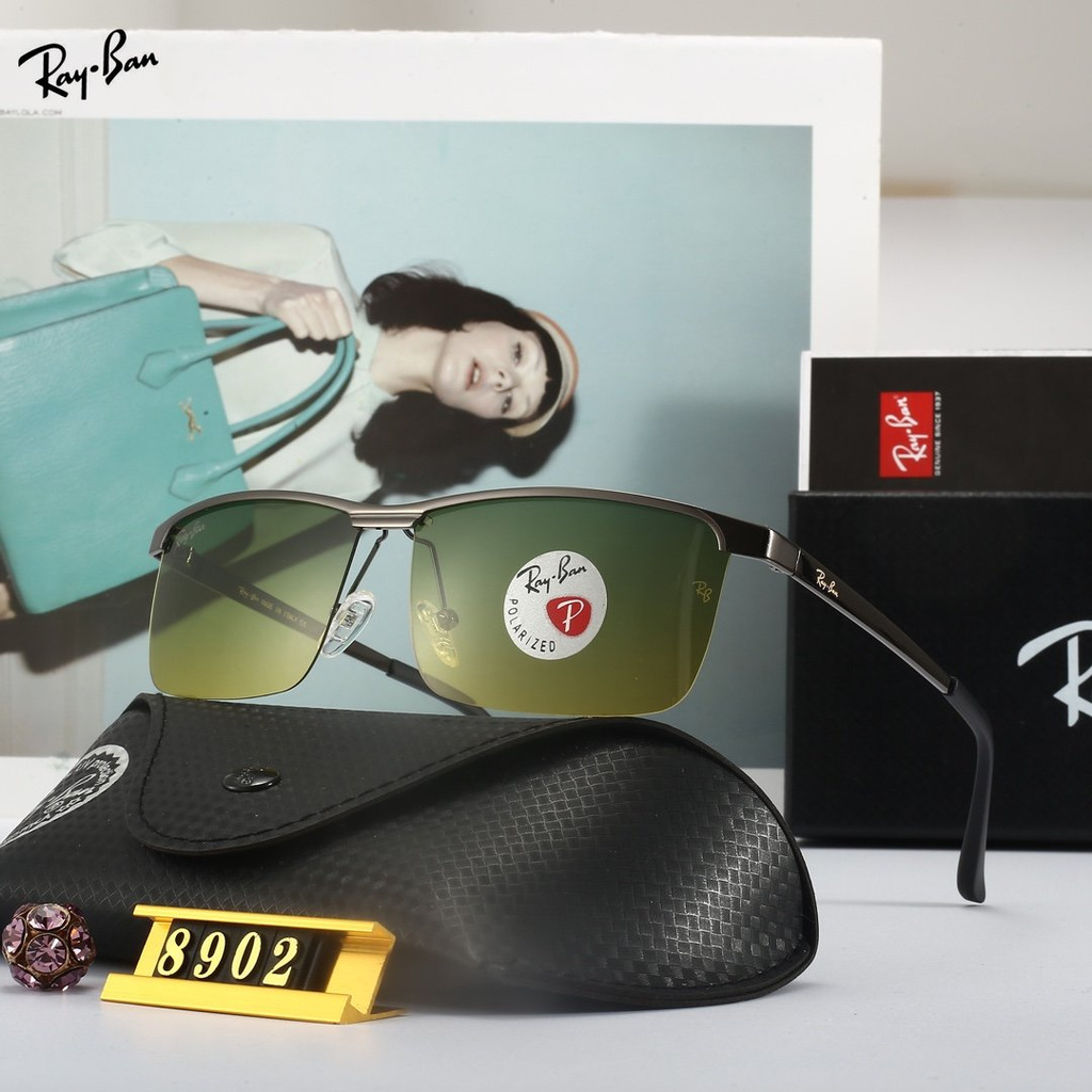 (COD Available) Ray-Ban_ Kính râm Clubmaster 2021 Châu Âu và Mỹ Người hâm mộ Kính râm dành cho nam và nữ Đi du lịch Kỳ nghỉ Bảo vệ tia cực tím Kính râm đi biển