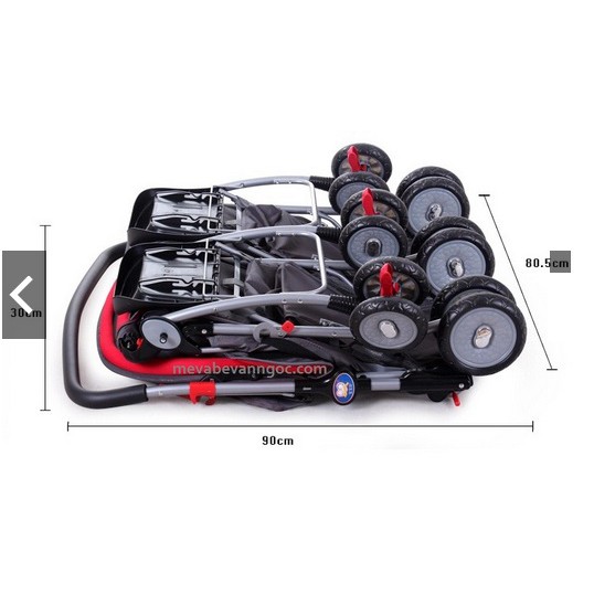 123  Xe đẩy đôi baobaohao 703A