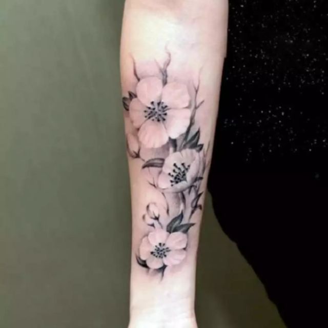 Tattoo cành hoa