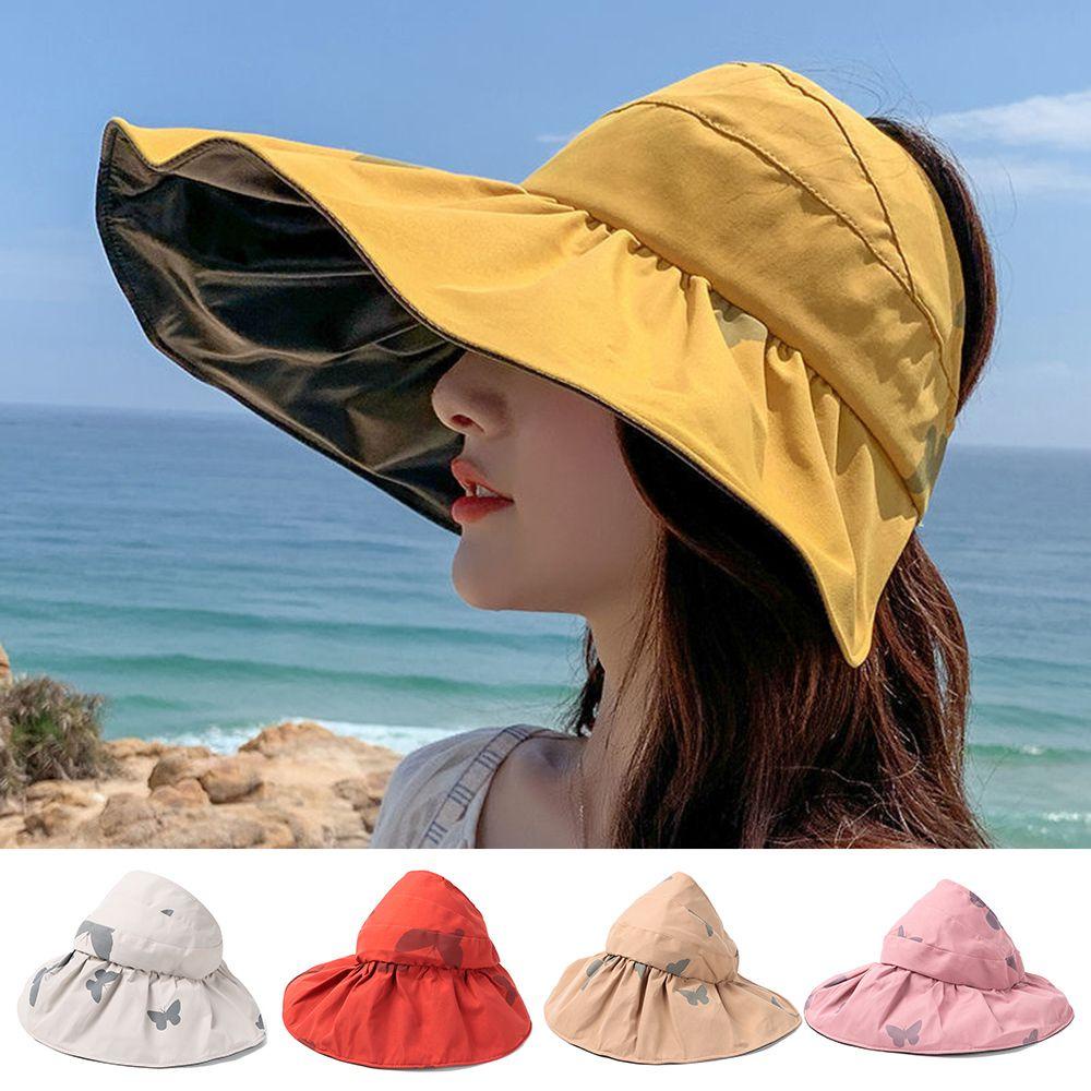 EUTUS Mũ Rộng Vành Chống Nắng Hở Chóp Thời Trang Đi Biển Cho Nữ