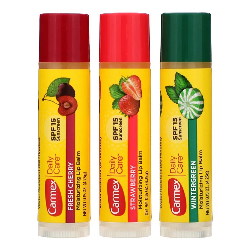 Dưỡng môi Carmex Daily Care Assorted Stick, 3 x 4.25g